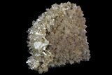 Transparent Columnar Calcite Crystal Cluster on Quartz - China #163997-1